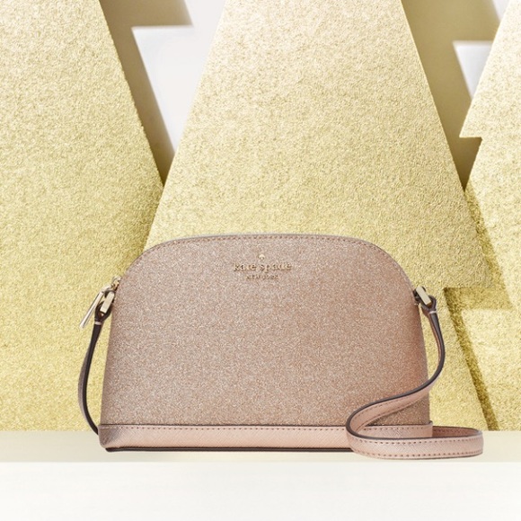 kate spade Bags Kate Spade Tinsel Glitter Top Zip Dome Crossbody